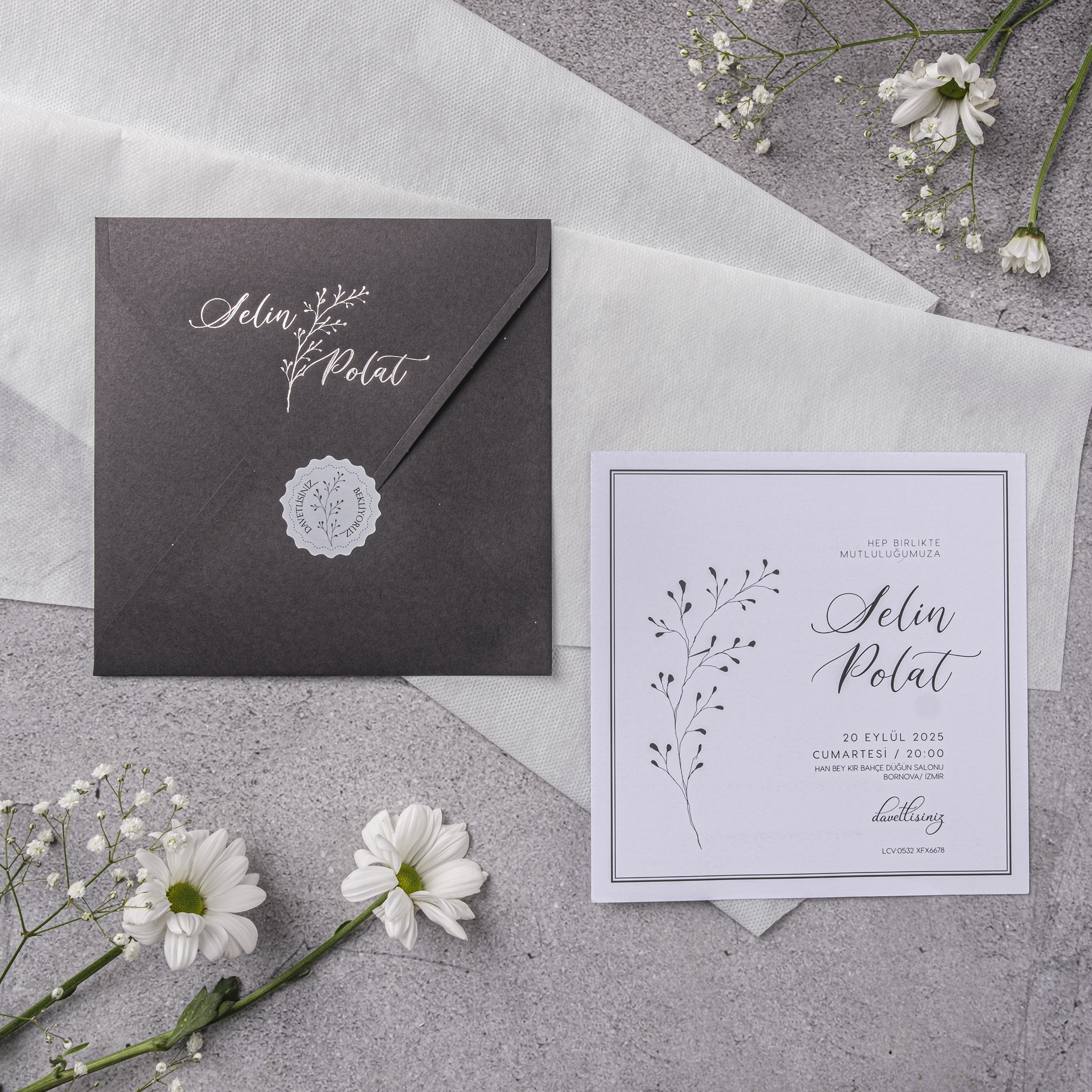 Düğün & Nişan davetiyesi KOD: 10339